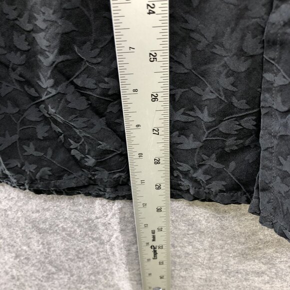 Eileen Fisher 100% Silk Top Womens S Oversized Relaxed Floral 3/4 Sleeve Tunic - Picture 8 of 9